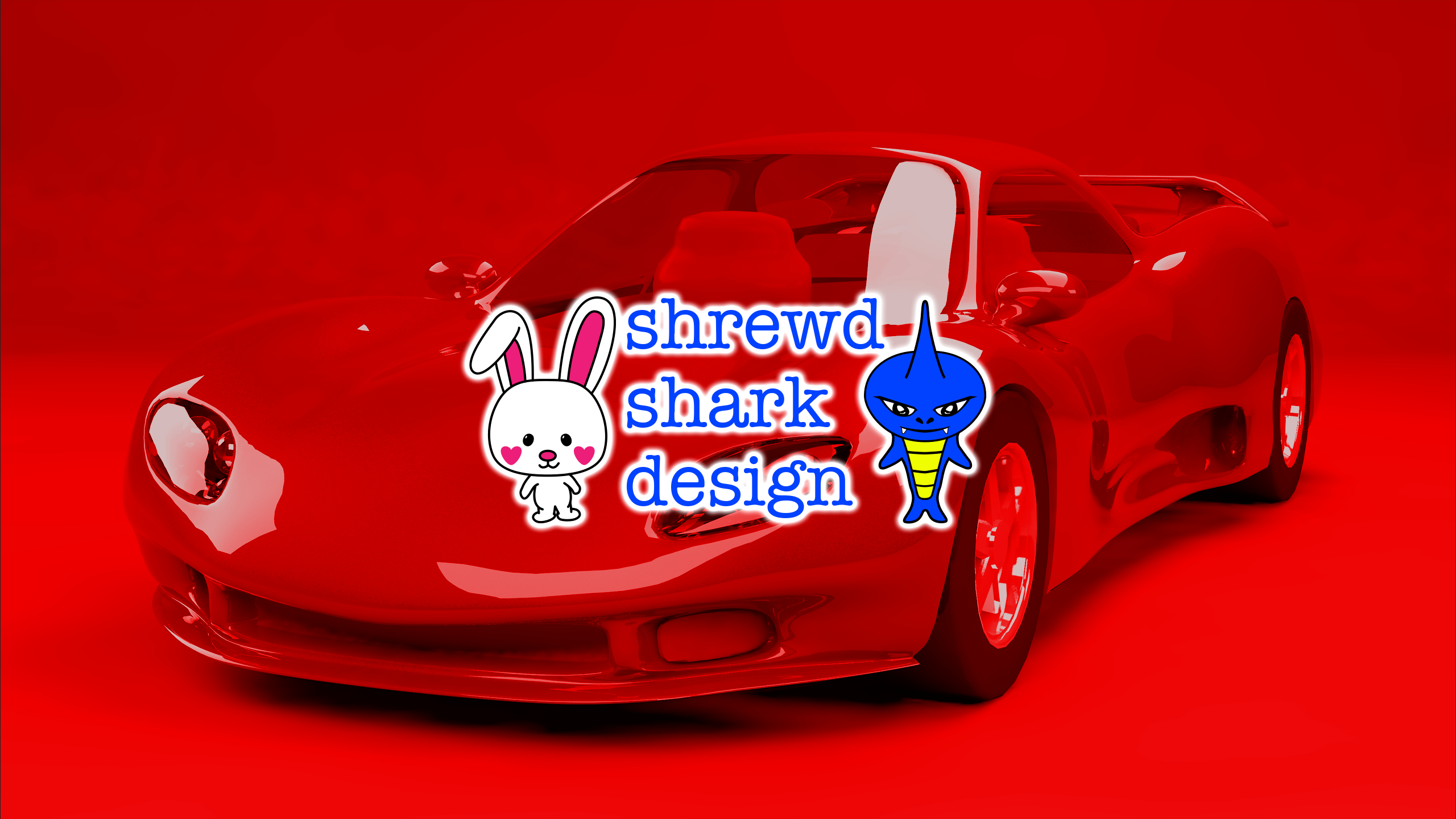 shrewd shark Design with Car